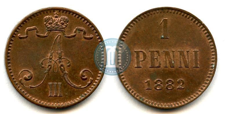Фото 1 пенни 1882 года  
