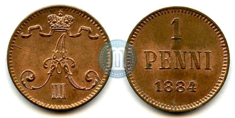 Picture 1 penni 1884 year  