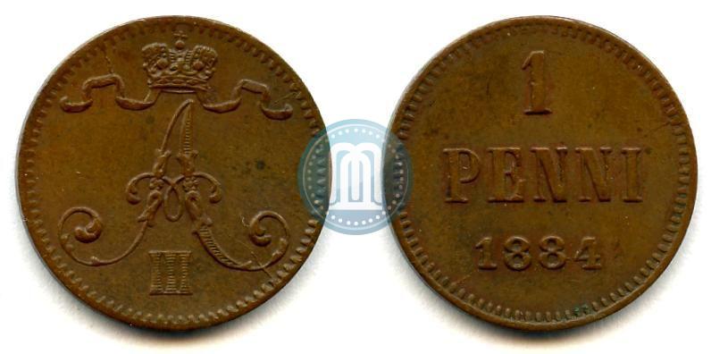 Фото 1 пенни 1884 года  