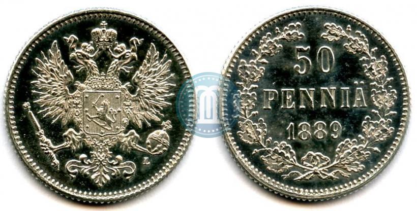 Фото 50 пенни 1889 года L 