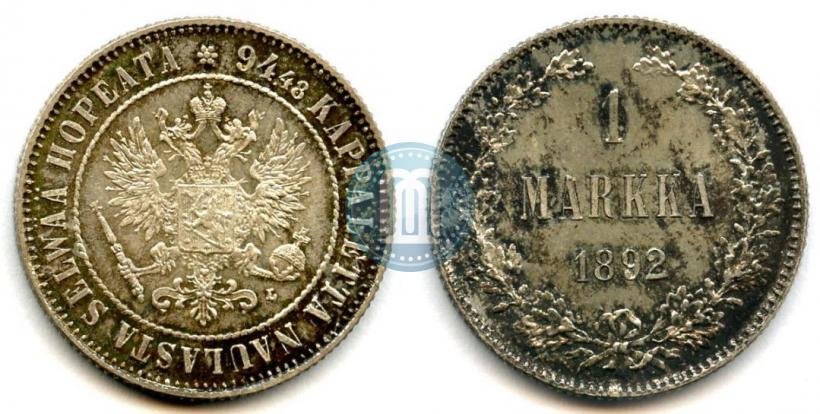 Picture 1 markka 1892 year L 