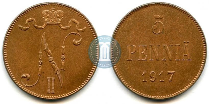 Фото 5 пенни 1917 года  