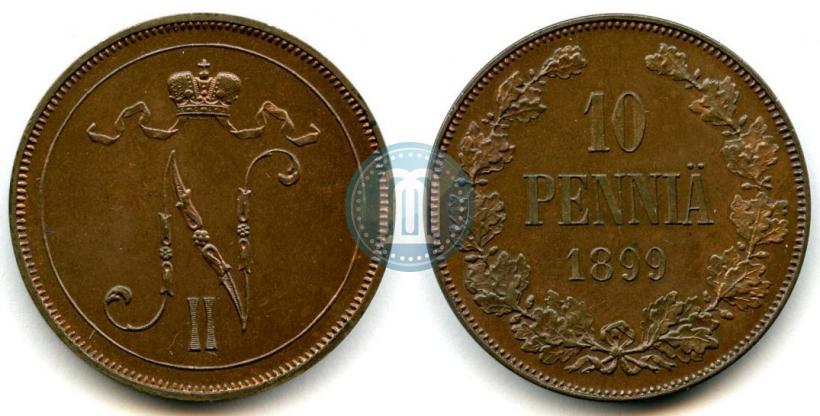 Picture 10 pennia 1899 year  