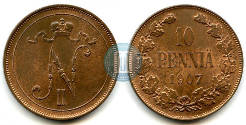 Фото 10 пенни 1907 года  