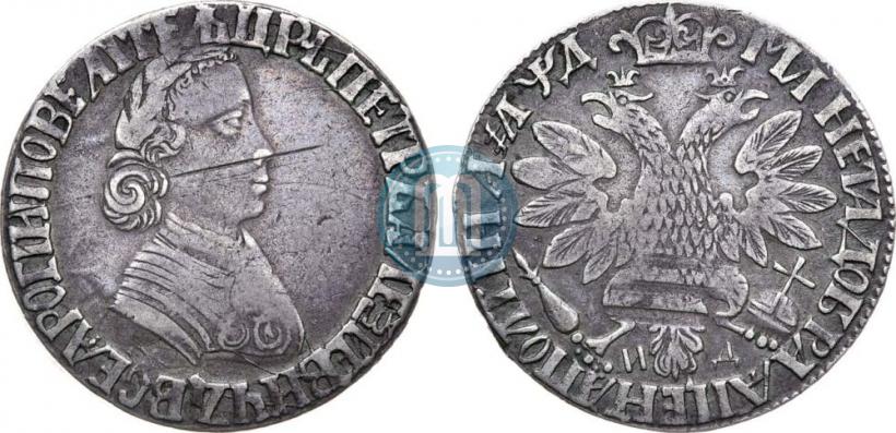 Фото Полтина 1704 года МД "Портрет работы Ф. Алексеева"