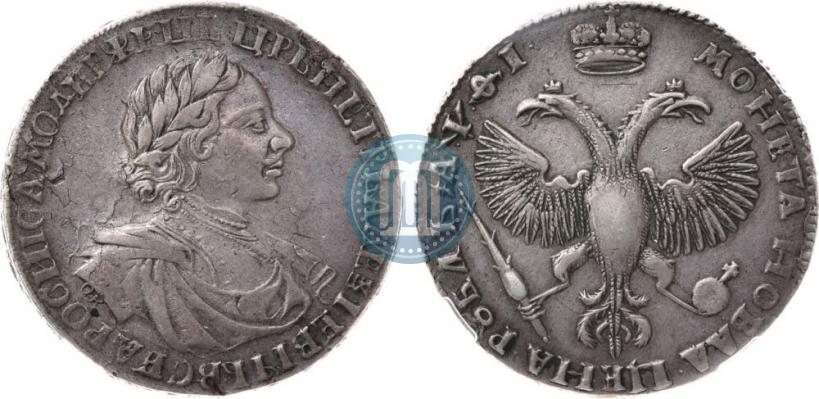 Фото 1 рубль 1719 года OK "Портрет в латах"