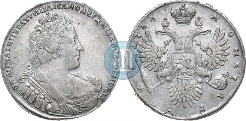 Фото 1 рубль 1733 года  