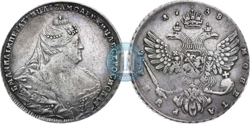 Фото 1 рубль 1738 года  "Московский тип"
