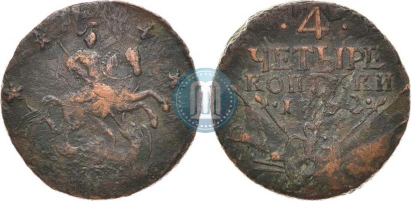 Picture 4 kopecks 1762 year  