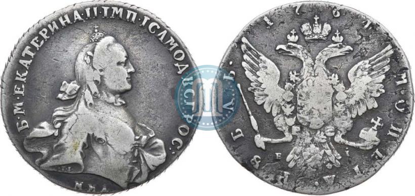 Picture 1 rouble 1764 year ММД-EI 