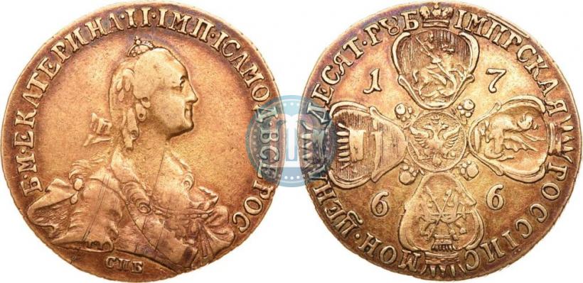 Picture 10 roubles 1766 year СПБ 