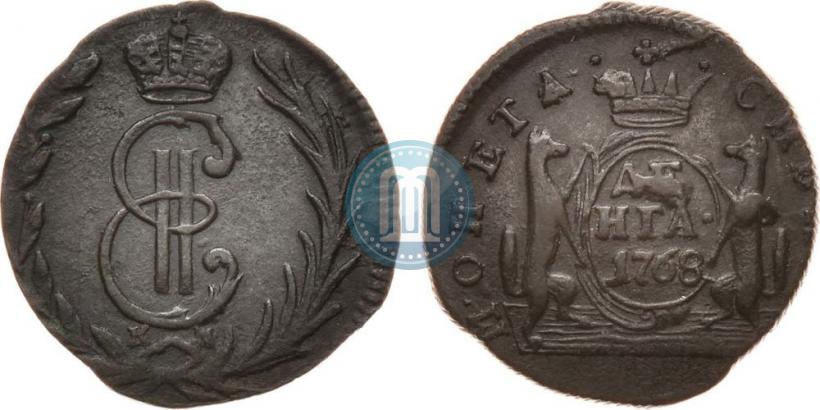 Фото Денга 1768 года КМ 