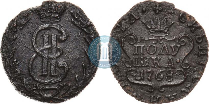 Фото Полушка 1768 года КМ 