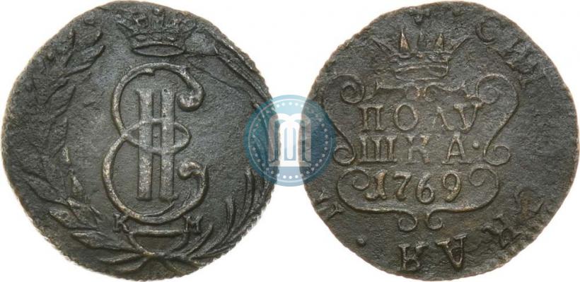 Фото Полушка 1769 года КМ 