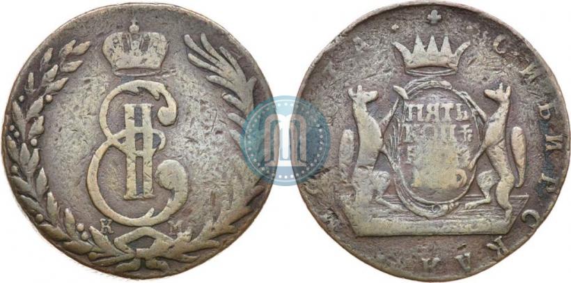 Фото 5 копеек 1770 года КМ 