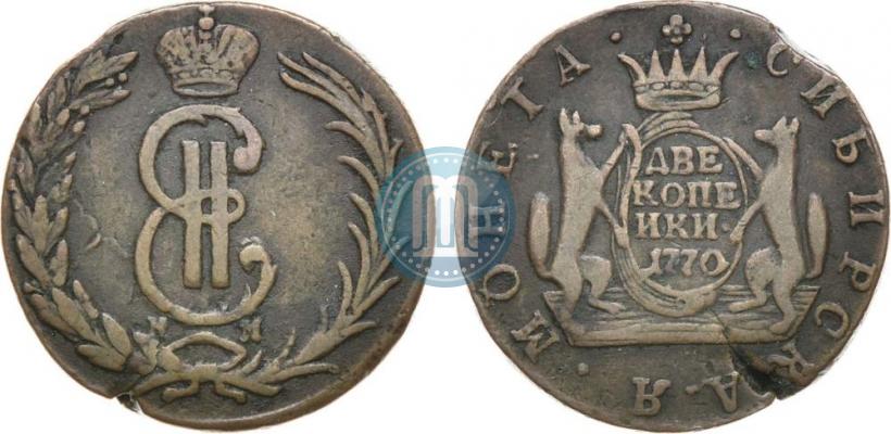 Picture 2 kopecks 1770 year КМ 