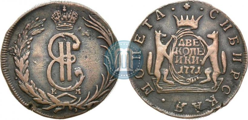 Picture 2 kopecks 1771 year КМ 