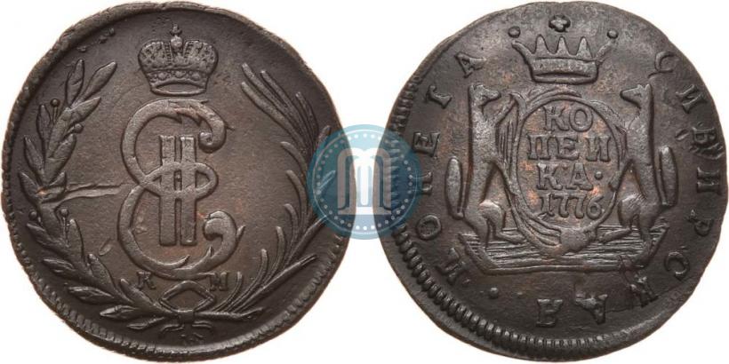 Фото 1 копейка 1776 года КМ 