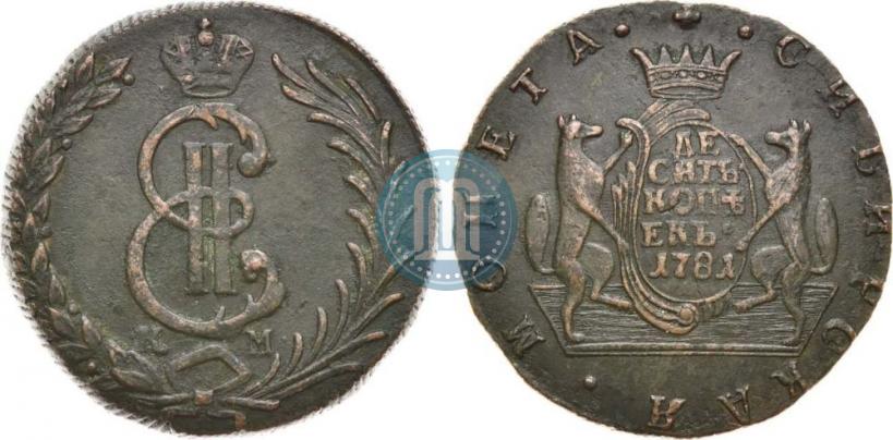 Picture 10 kopecks 1781 year КМ 