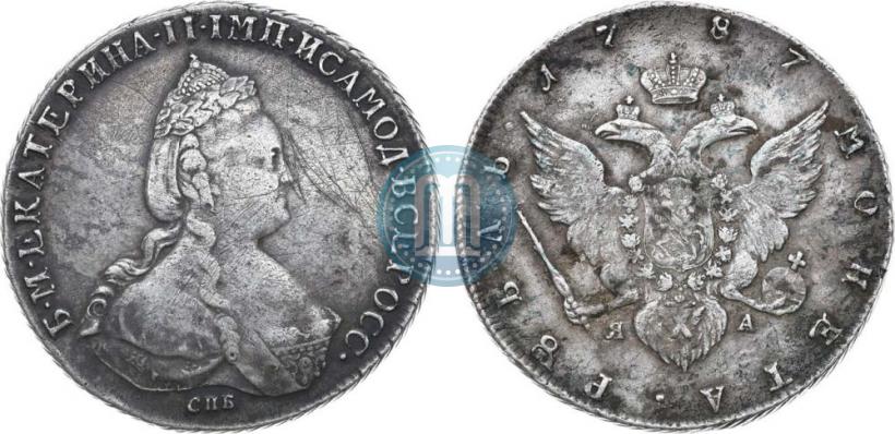 Picture 1 rouble 1787 year СПБ-ЯА 