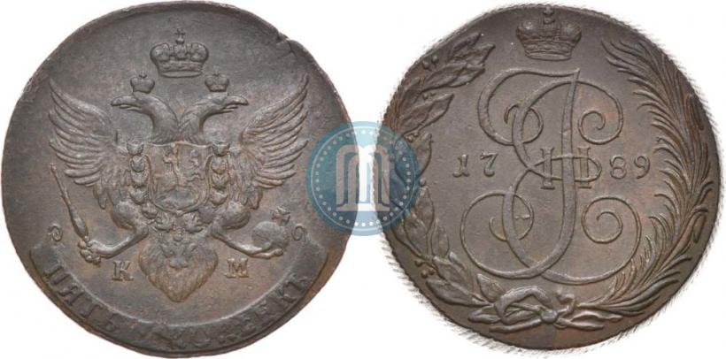 Фото 5 копеек 1789 года КМ 