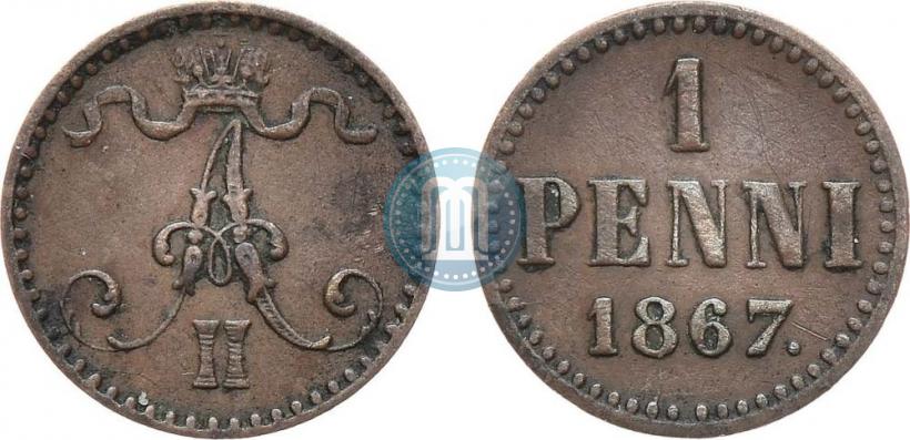 Picture 1 penni 1867 year  