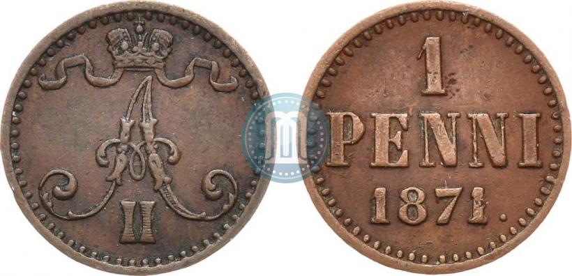 Picture 1 penni 1871 year  