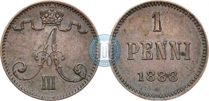 Picture 1 penni 1888 year  