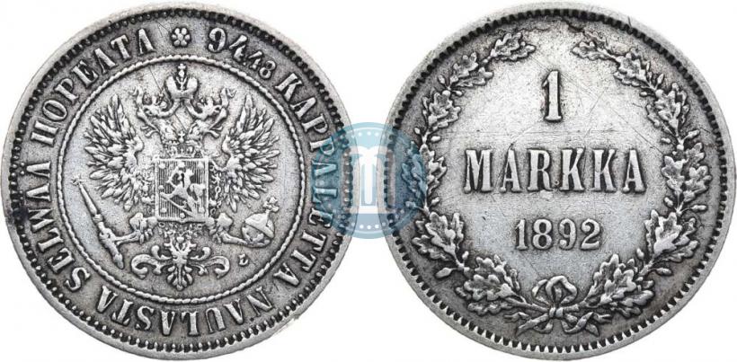 Picture 1 markka 1892 year L 
