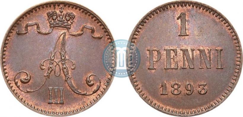 Фото 1 пенни 1893 года  