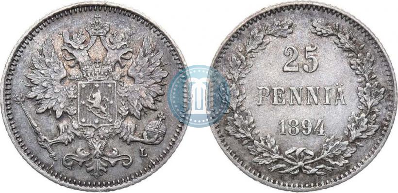 Picture 25 pennia 1894 year L 