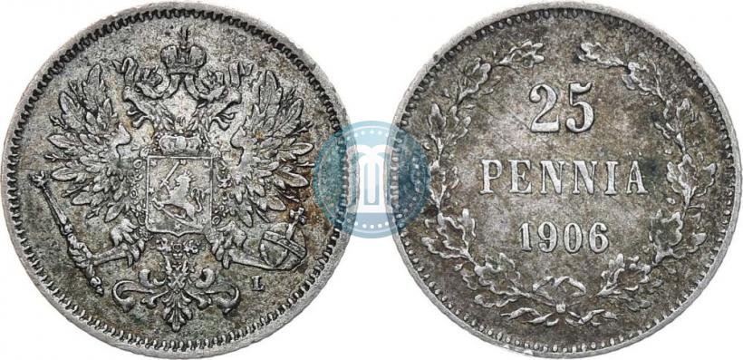 Picture 25 pennia 1906 year L 