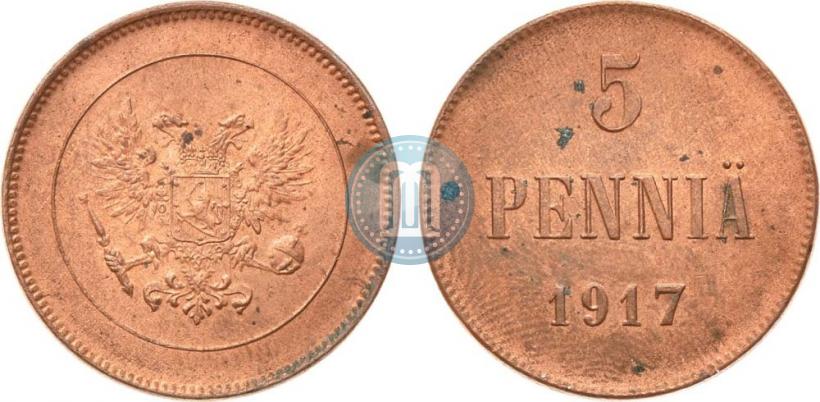 Фото 5 пенни 1917 года  
