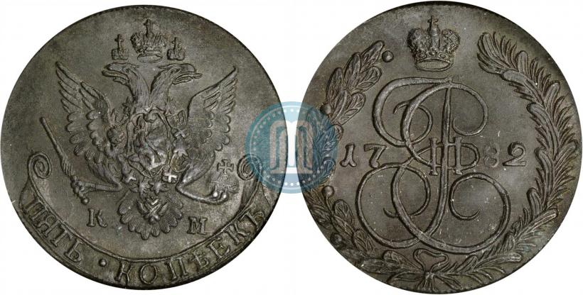 Picture 5 kopecks 1782 year КМ 
