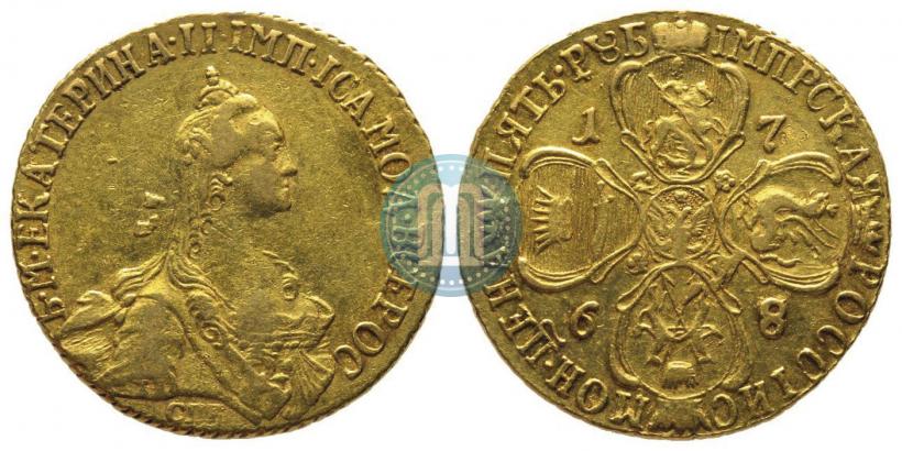 Picture 5 roubles 1768 year СПБ 