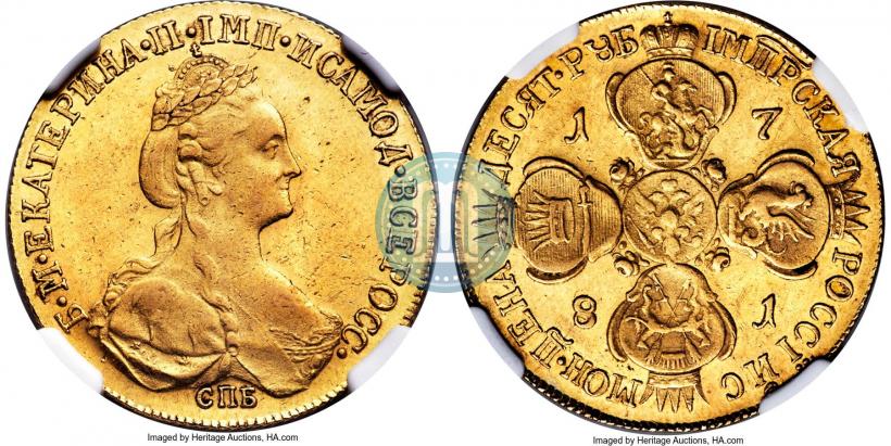 Picture 10 roubles 1780 year СПБ 