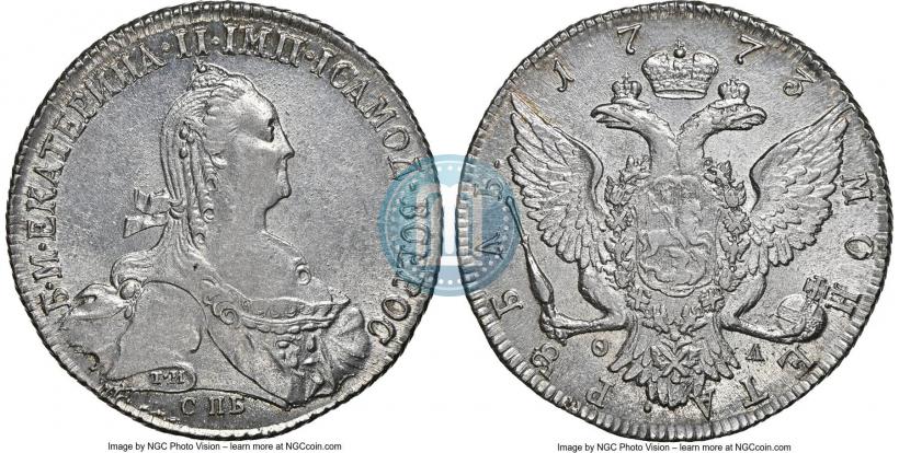 Фото 1 рубль 1773 года СПБ-ФЛ 