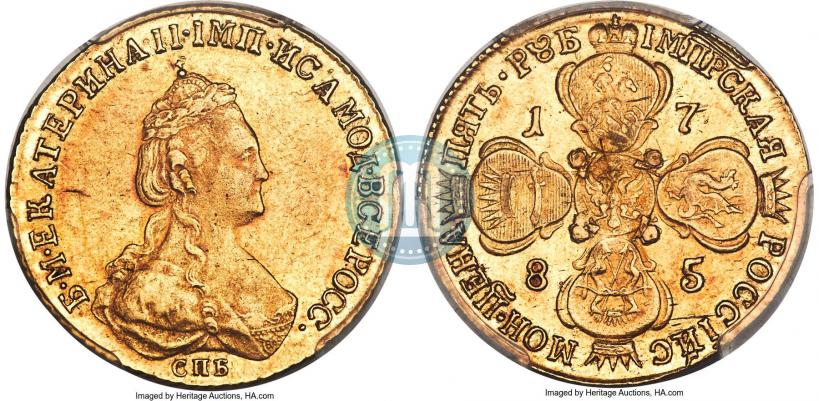 Picture 5 roubles 1785 year СПБ 