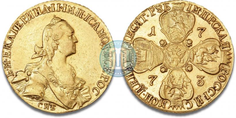 Picture 10 roubles 1773 year СПБ 