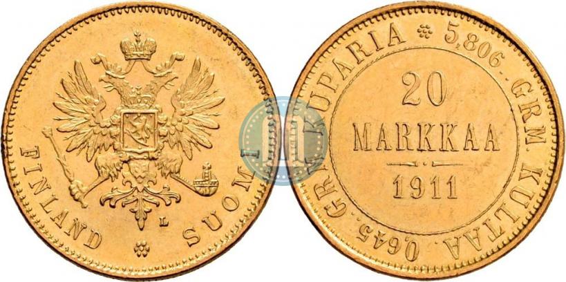 Picture 20 markkaa 1911 year L 