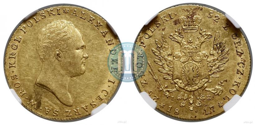 Picture 25 złotych 1817 year IB 