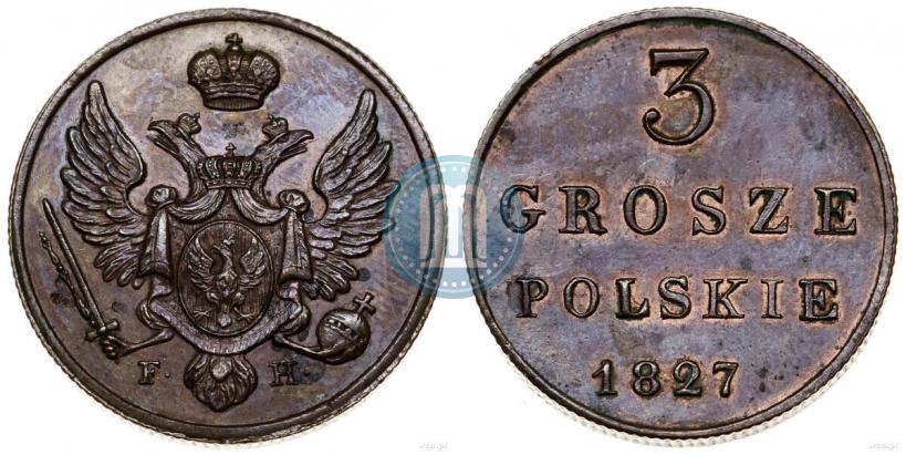 Picture 3 grosze 1827 year FH 