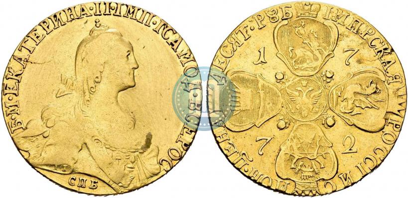 Picture 10 roubles 1772 year СПБ 