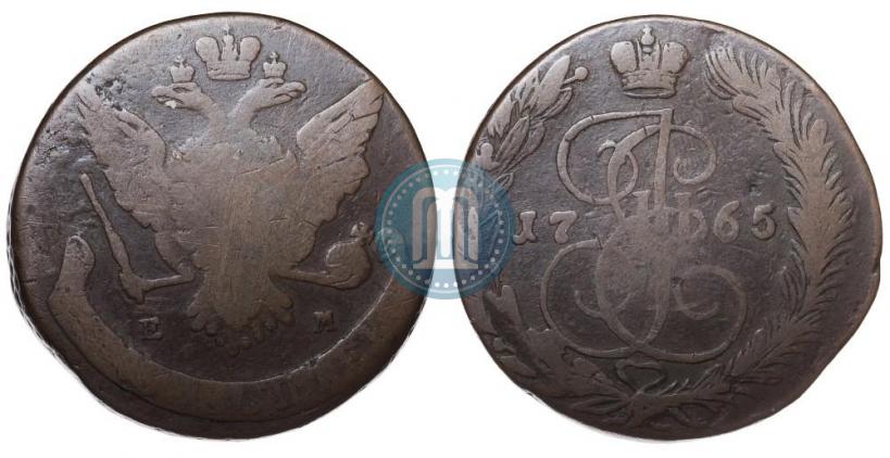 Фото 5 копеек 1765 года ЕМ 