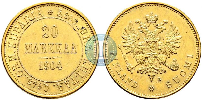 Picture 20 markkaa 1904 year L 