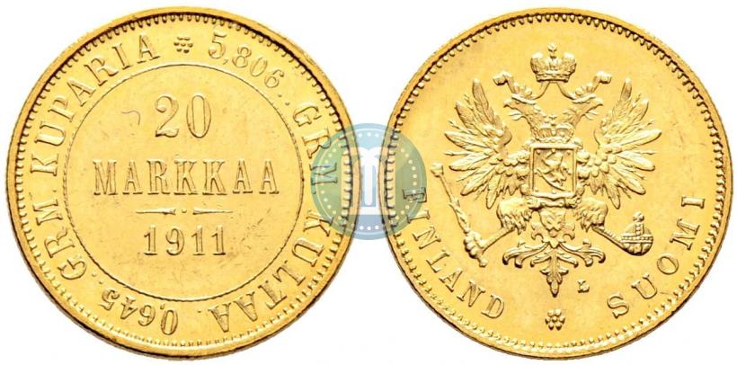 Picture 20 markkaa 1911 year L 
