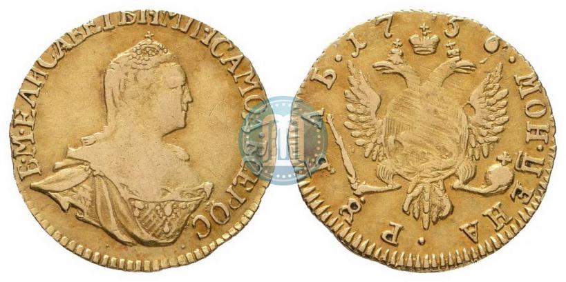 Фото 1 рубль 1756 года  