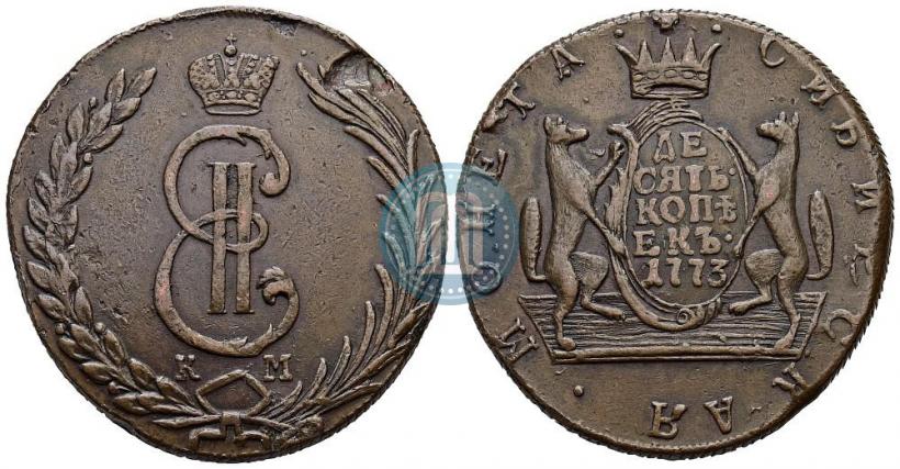 Picture 10 kopecks 1773 year КМ 