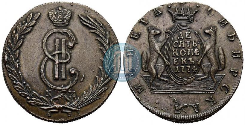 Picture 10 kopecks 1774 year КМ 