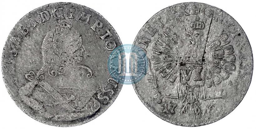 Picture 6 groszy 1761 year  